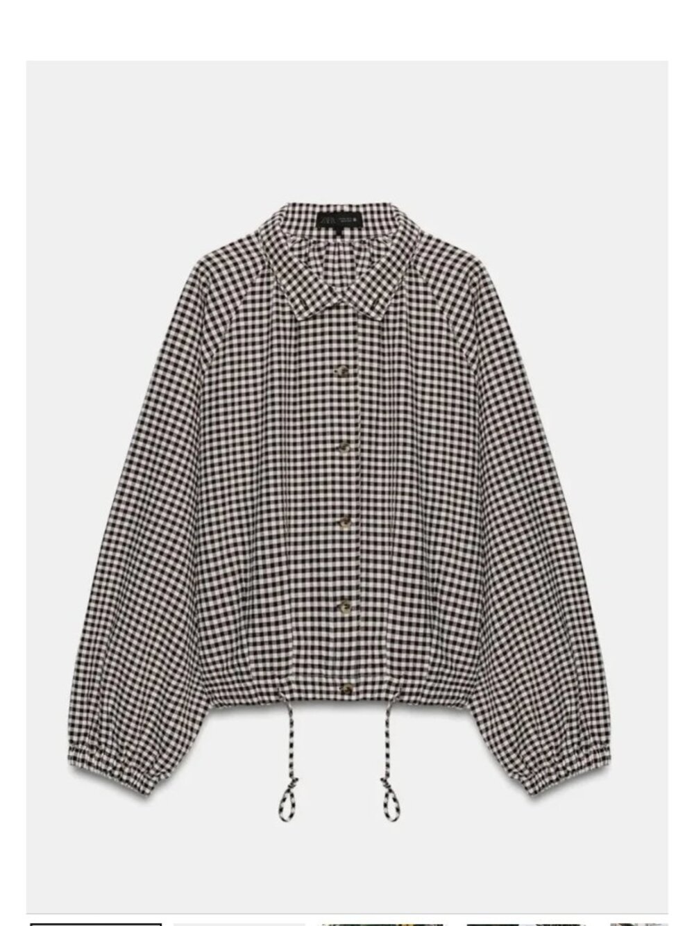 ZARA brown plaid lightweight jacket